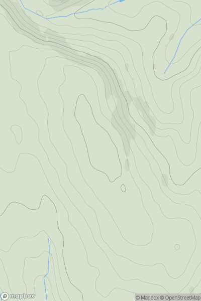 Thumbnail image for Pool Hill [Welsh Borders S] showing contour plot for surrounding peak